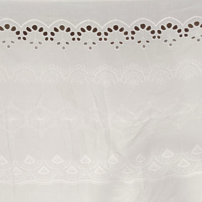 Buy Cotton White Hakoba Below Embroidery SKU2.14