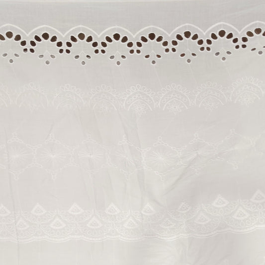 Buy Cotton White Hakoba Below Embroidery SKU2.14