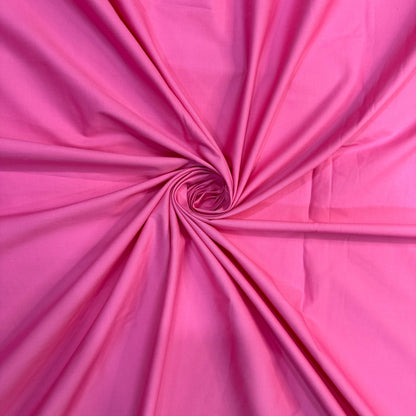 Buy Poplin Lycra Plain Fabric Barbie Pink