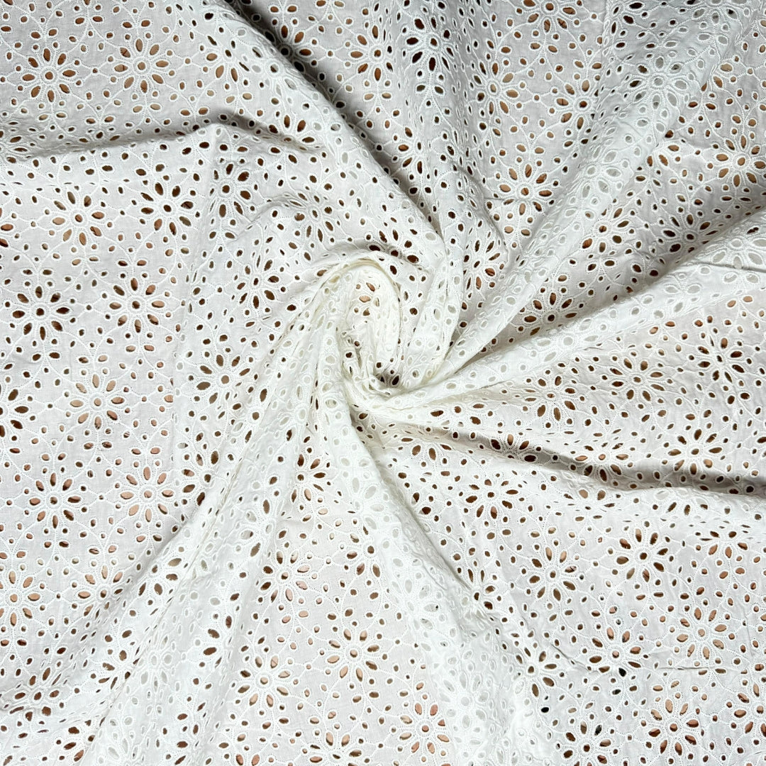 Buy Linen White Hakoba Heavy Flowery