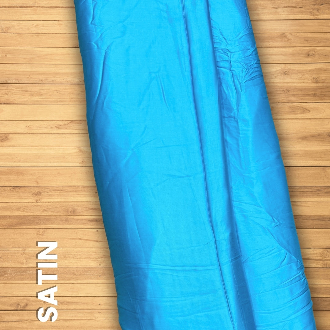 Buy Sky Blue Satin Fabric