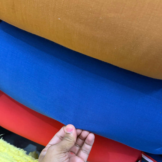 Premium Slub Silk Electric Blue Fabric