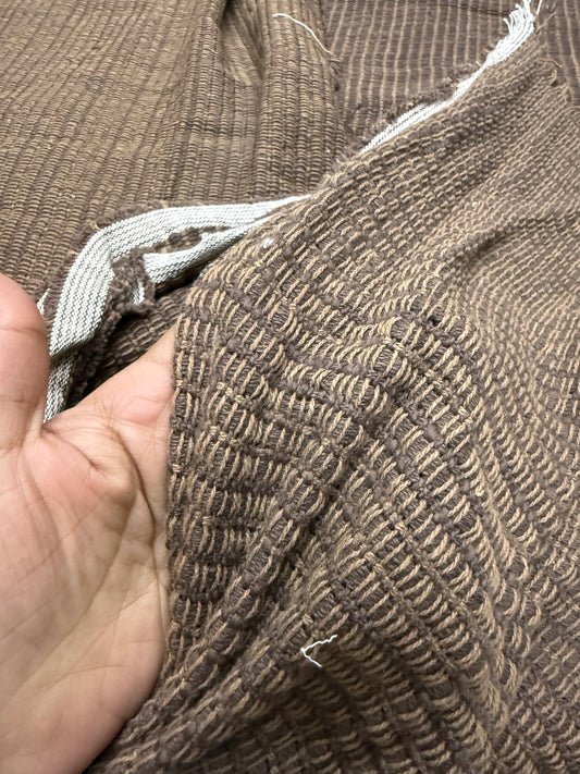 Buy Brown Handknotted Carpet Fabric