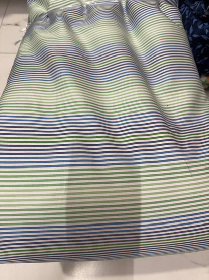 Buy 50s Poplin Multi Colour Stripe Printed Fabric