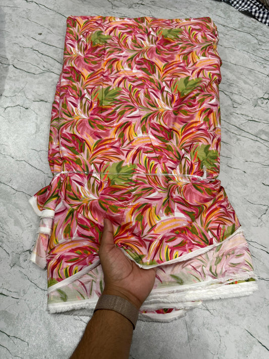 Buy Cotton Viscose Brushed Flower Printed Fabric