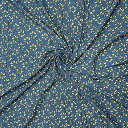 Buy Viscose Dobby Small Circle Floral Printed