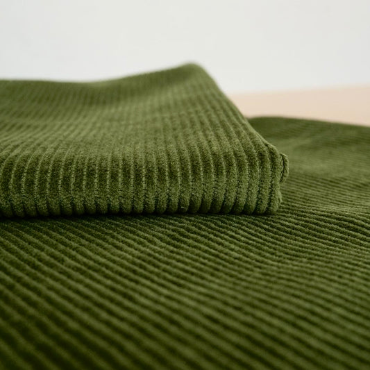 Buy Corduroy Solid Green 10 Wale Fabric