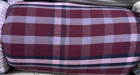 Buy Cotton Twill Maroon Broad Check Fabric