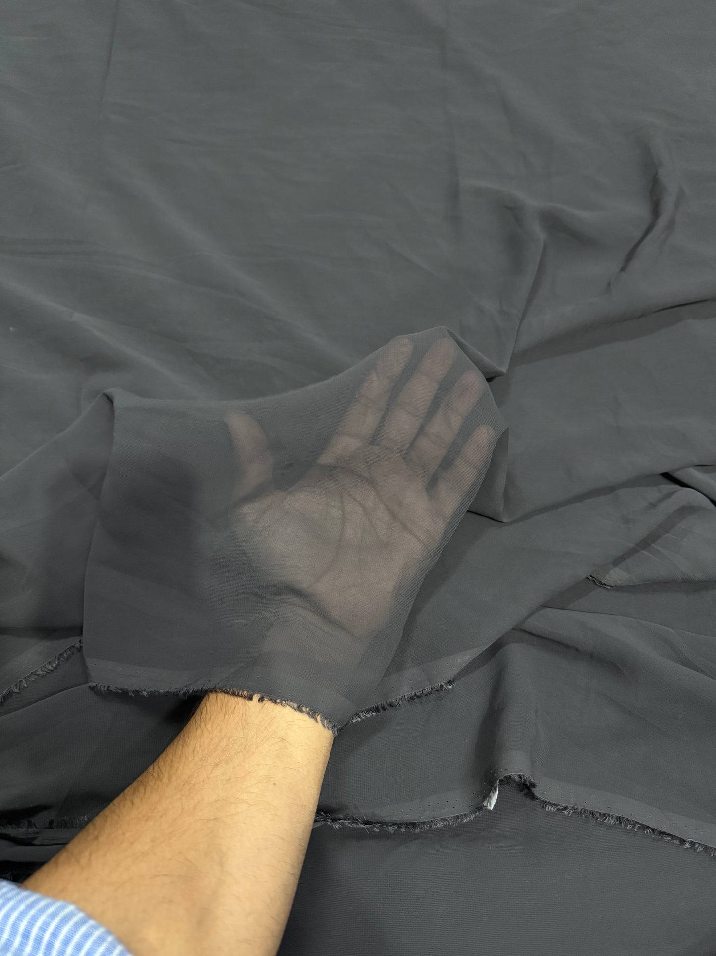 Fox Georgette Solid Black Fabric