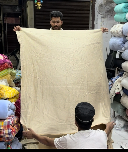 Buy Solid Beige Suede Fabric