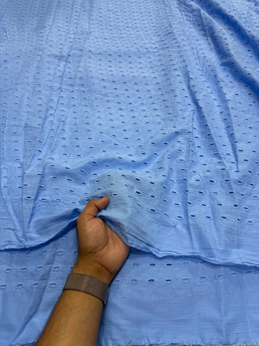Buy Cotton Hakoba Aqua Blue Circle Traditional