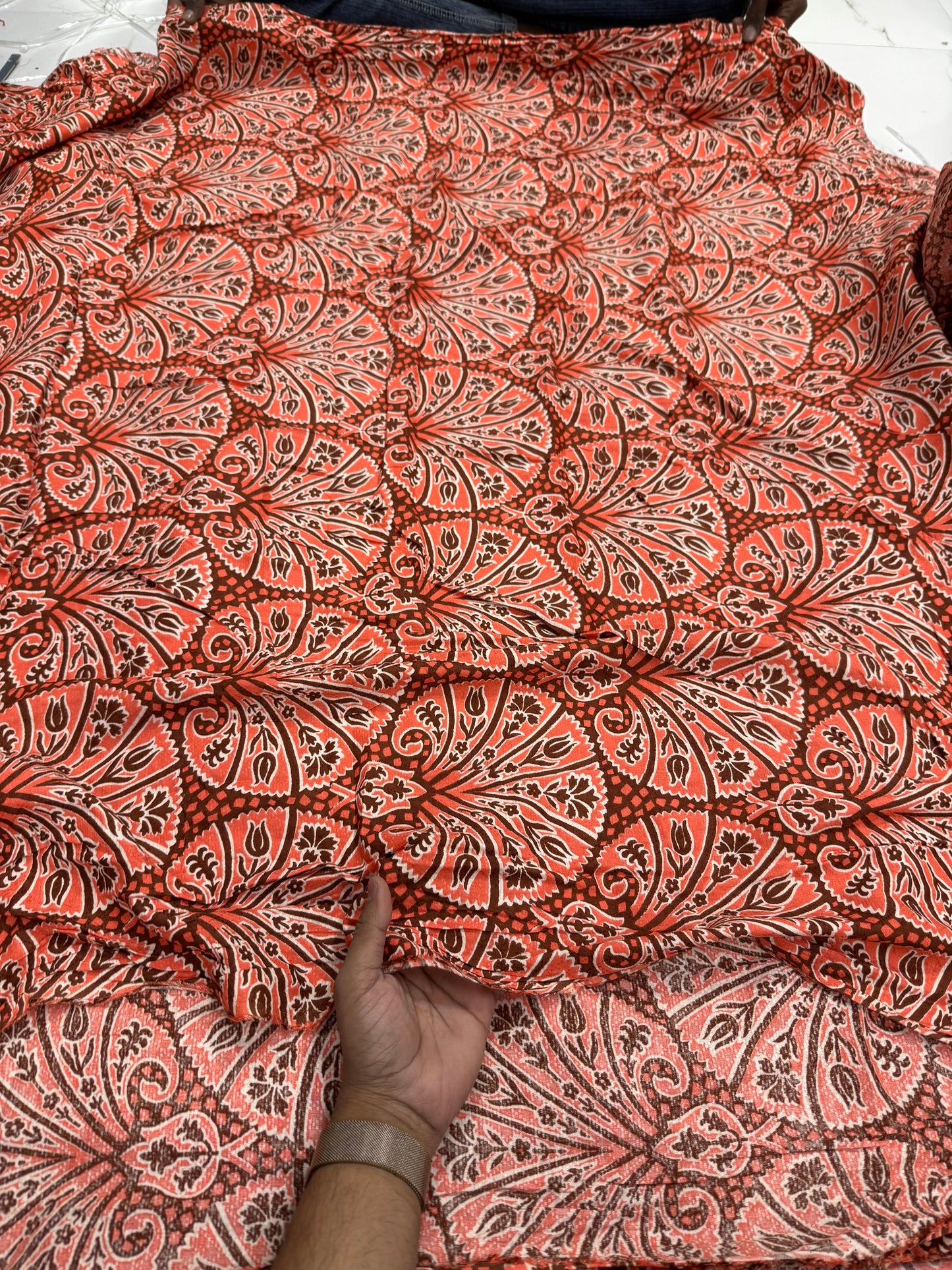 Buy Boho Bold Viscose Dobby Printed Fabric