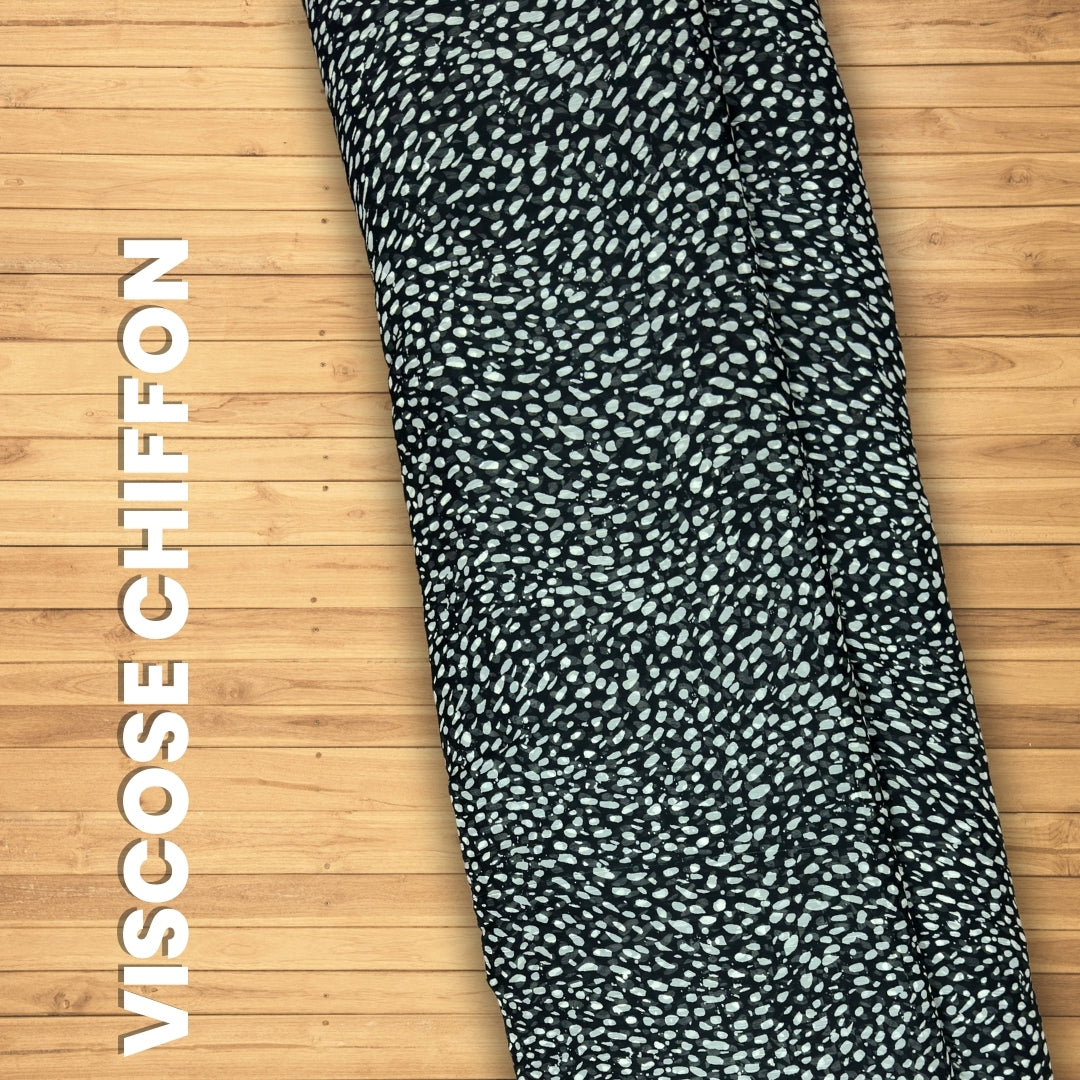 Buy Viscose Chiffon B&W Fabric