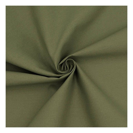 Buy Poplin Olive Green Solid Fabric