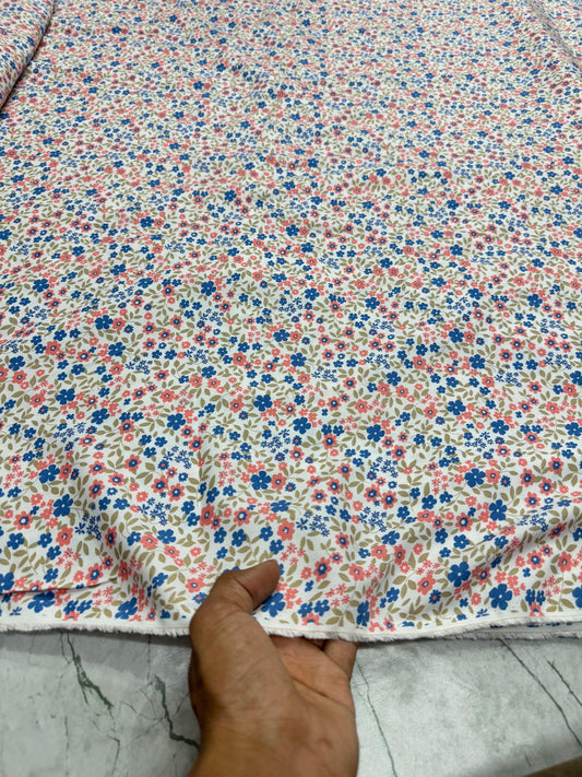 Buy Cotton Viscose Ditsy Daisy Printed Fabric