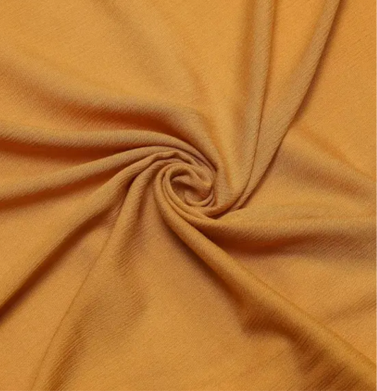 Buy Rayon Crepe Solid Mustard Fabric