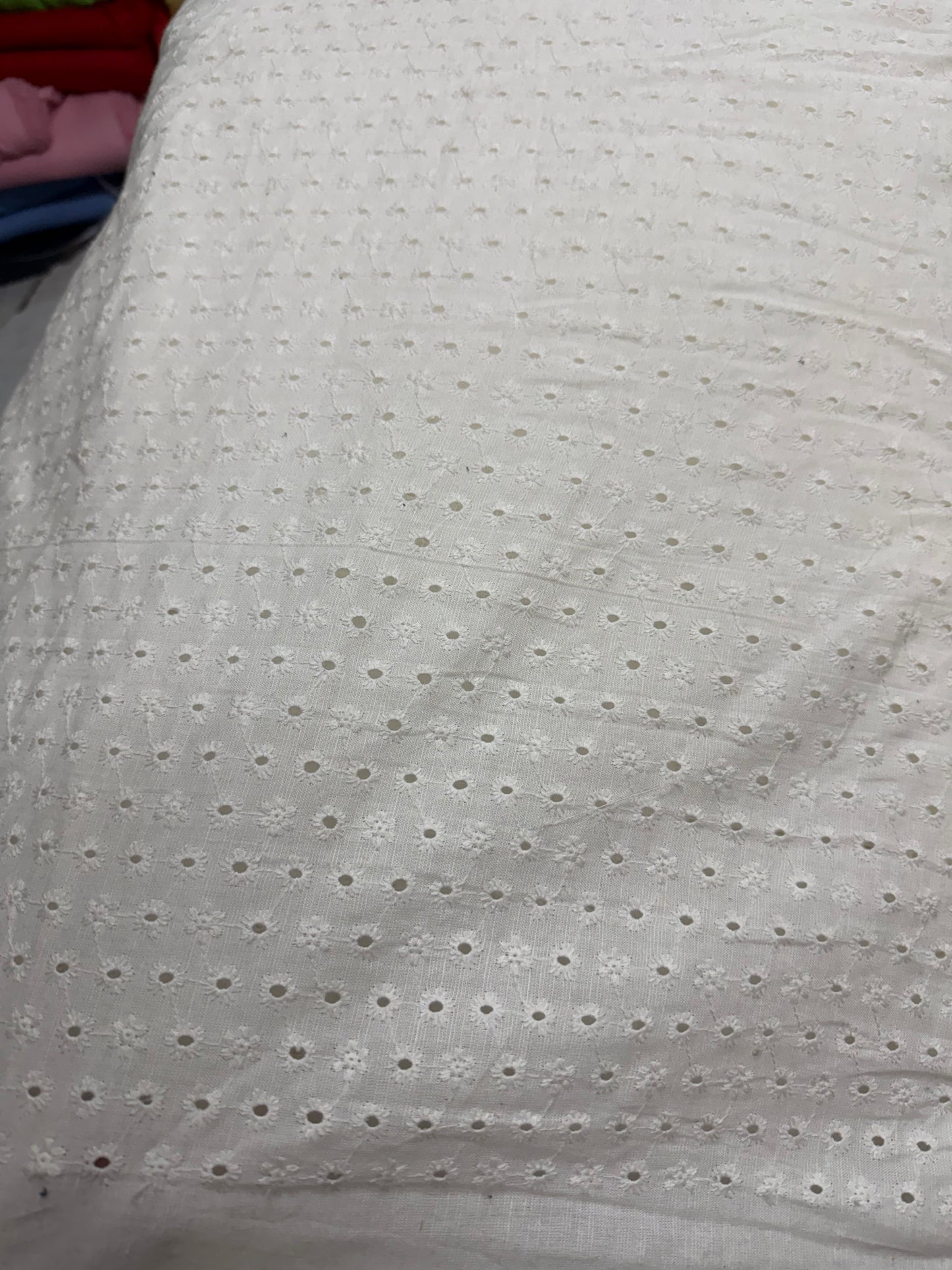 Buy Linen White Hakoba Flowery Cutwork