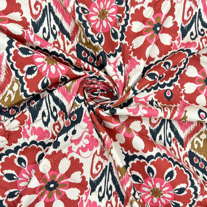 Buy Poplin Ikkat Print Fabric