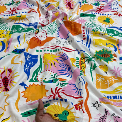 Buy Premium Modal Insta Trending Printed Fabric