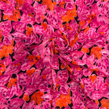 Buy Poly Chiffon Viral Print Fabric