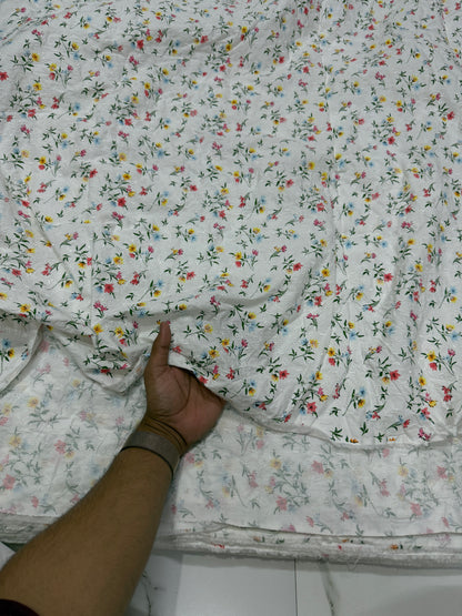 Buy Hakoba Poplin Floral Base Embroidery Fabric