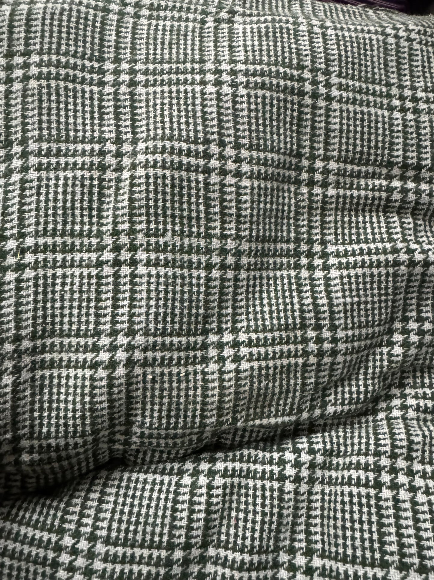 Buy Tweed Fabric Green Lines Dominating