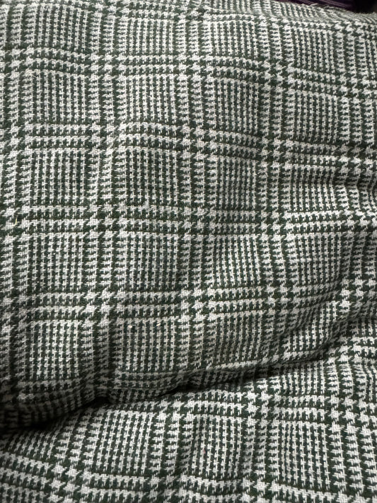 Buy Tweed Fabric Green Lines Dominating