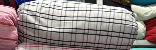 Buy Cotton Viscose Black Line Check Printed Fabric