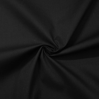 Buy Black Pure Cotton Poplin Fabric