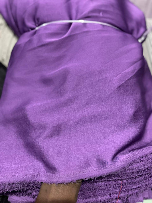 Buy Italian Silk Solid Violet Fabric