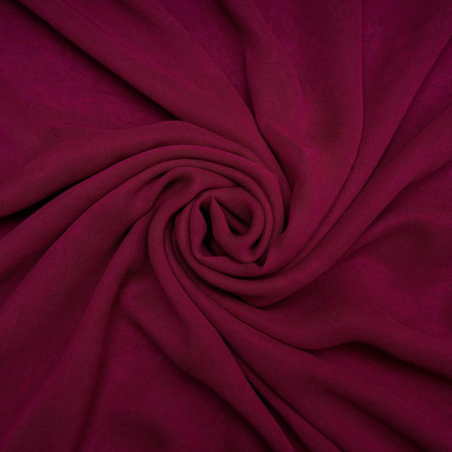 Georgette Solid Wine Red Fabric (52inch Width)