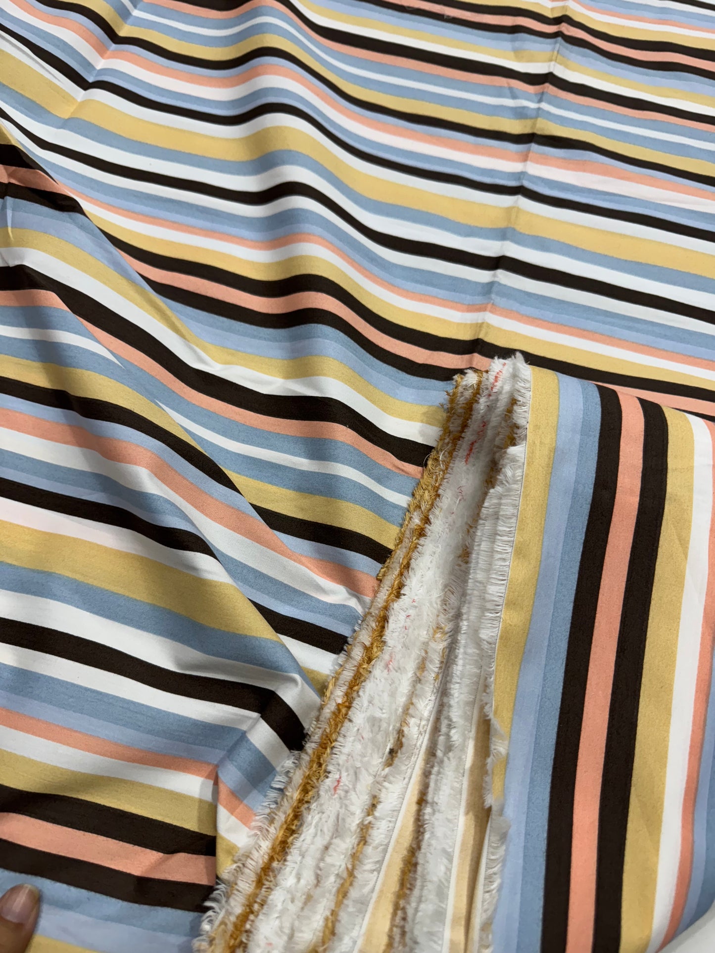 Buy 50s Poplin Coloured Stripes Fabric