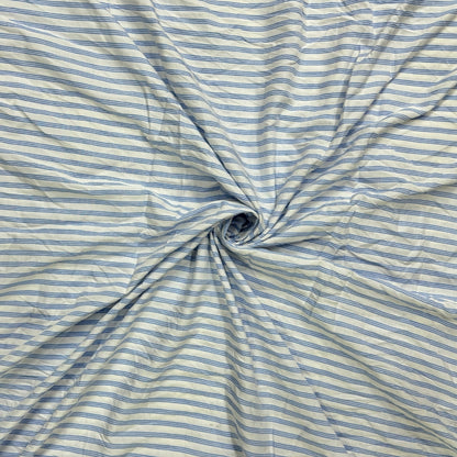 Buy Rayon Triple Line Blue Stripe Fabric