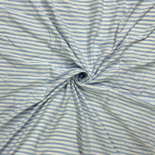 Buy Rayon Triple Line Blue Stripe Fabric