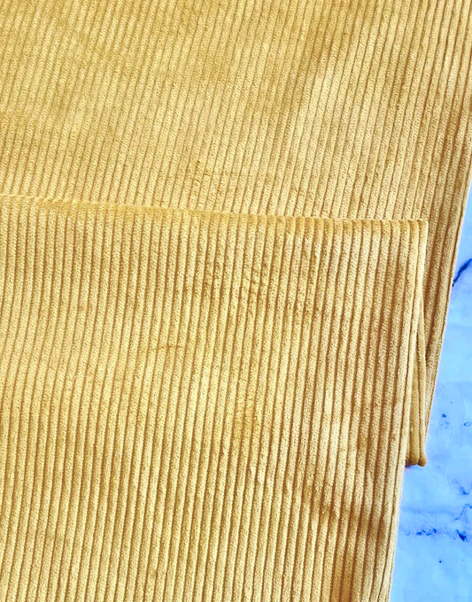 Buy Corduroy Solid Baby Yellow 10 Wale Fabric