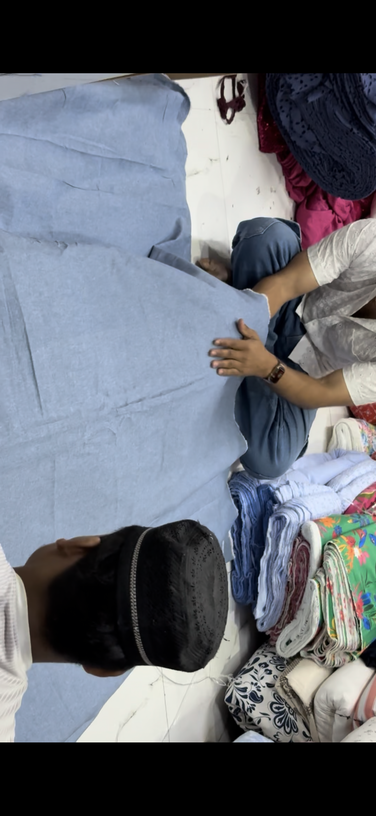 Buy Oxford Chambray Washed Blue Solid Fabric