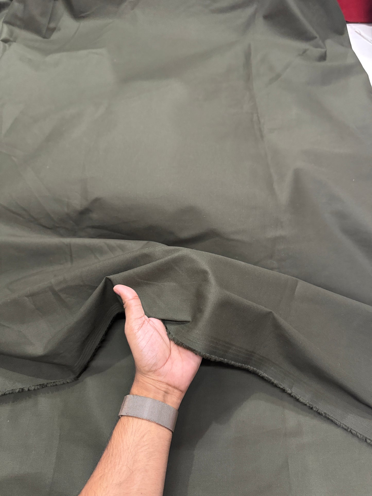 Buy Bottom Non Denim Twill Olive Fabric