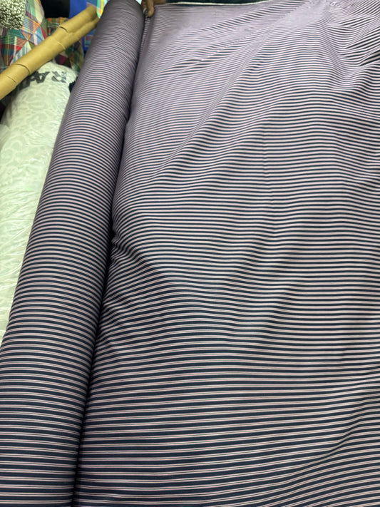 Buy Arvind Mill Poplin Black Stripes Fabric