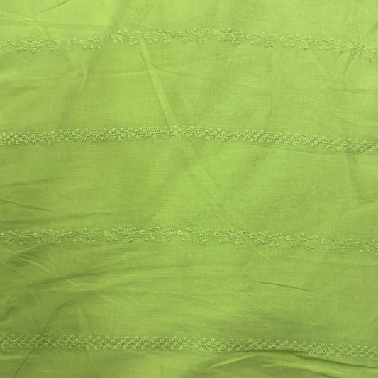 Buy Hakoba Pista Green Lace Design Fabric