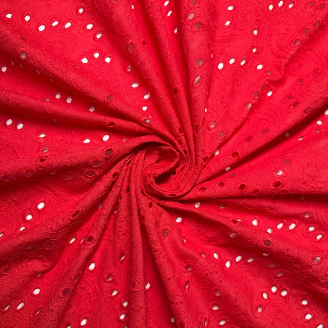 Buy Cotton Hakoba Red Peacock Head Fabric