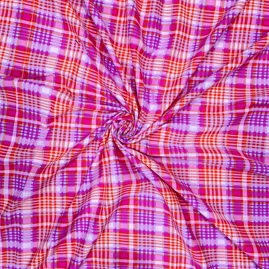 Buy Cotton Check Printed Fabric