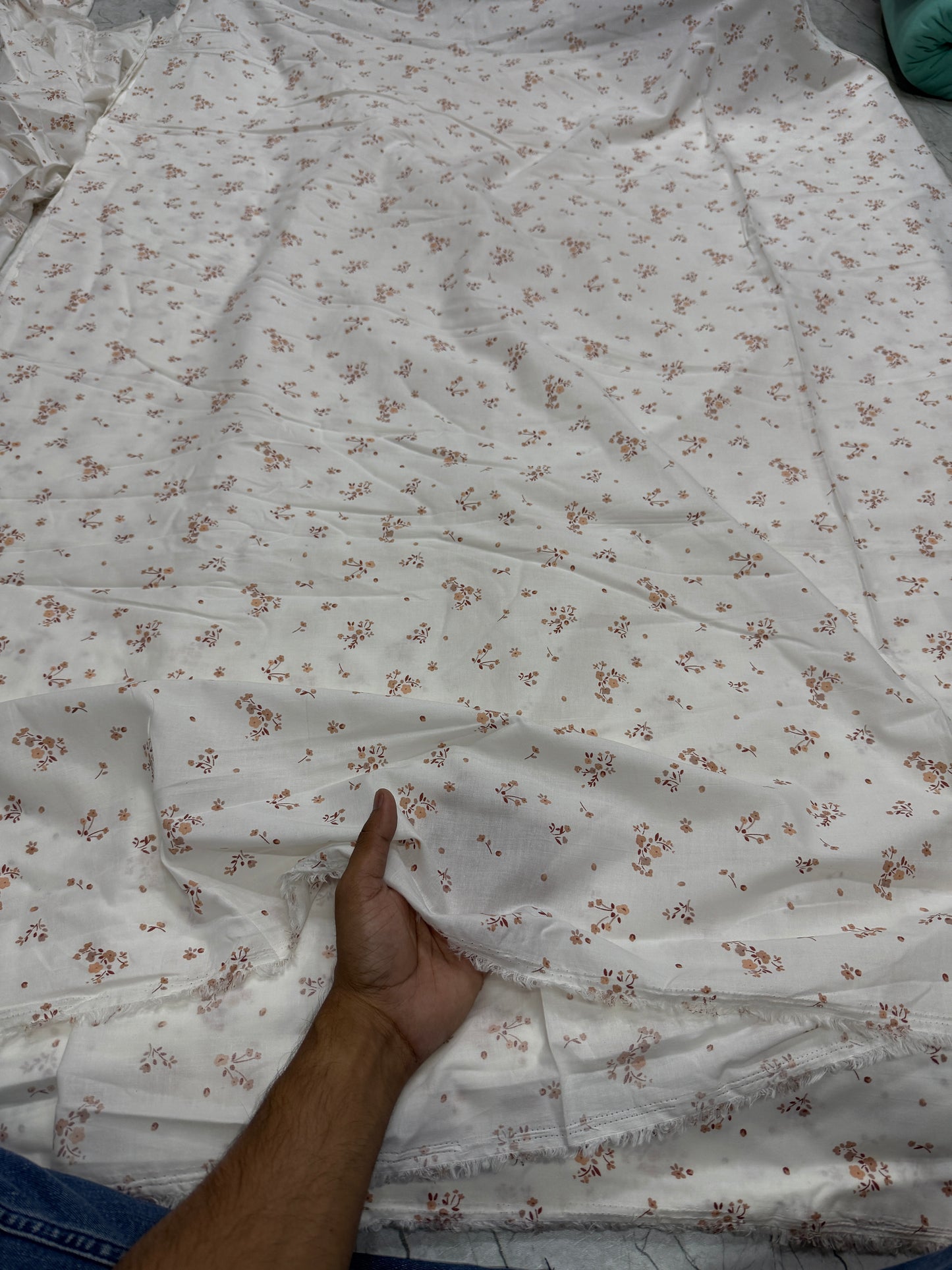 Buy Mul Cotton Sweet Floral Printed Fabric