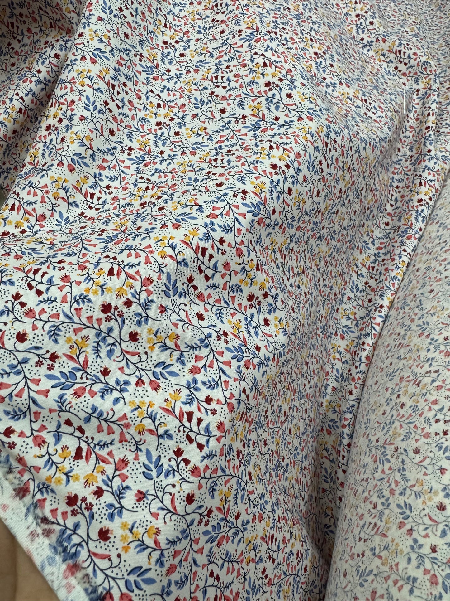 Buy Cotton Poplin Tiny Floral Printed Fabric