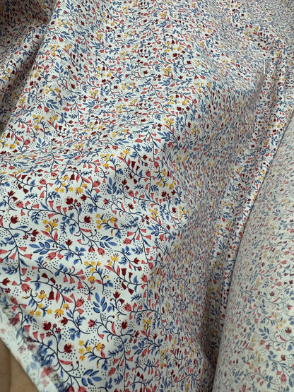 Buy Cotton Poplin Tiny Floral Printed Fabric