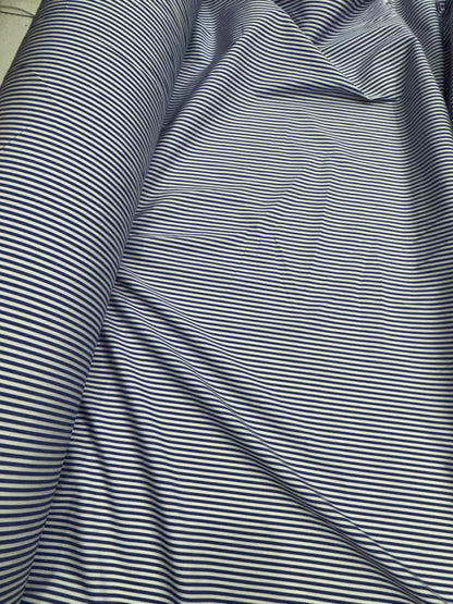 Buy Arvind Mill Poplin Blue Stripes Formal Fabric