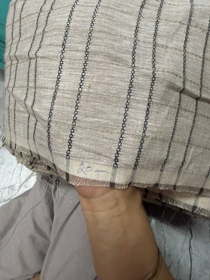 Buy Lab Certified Pure Linen Chain Work Premium Collection Fabric 