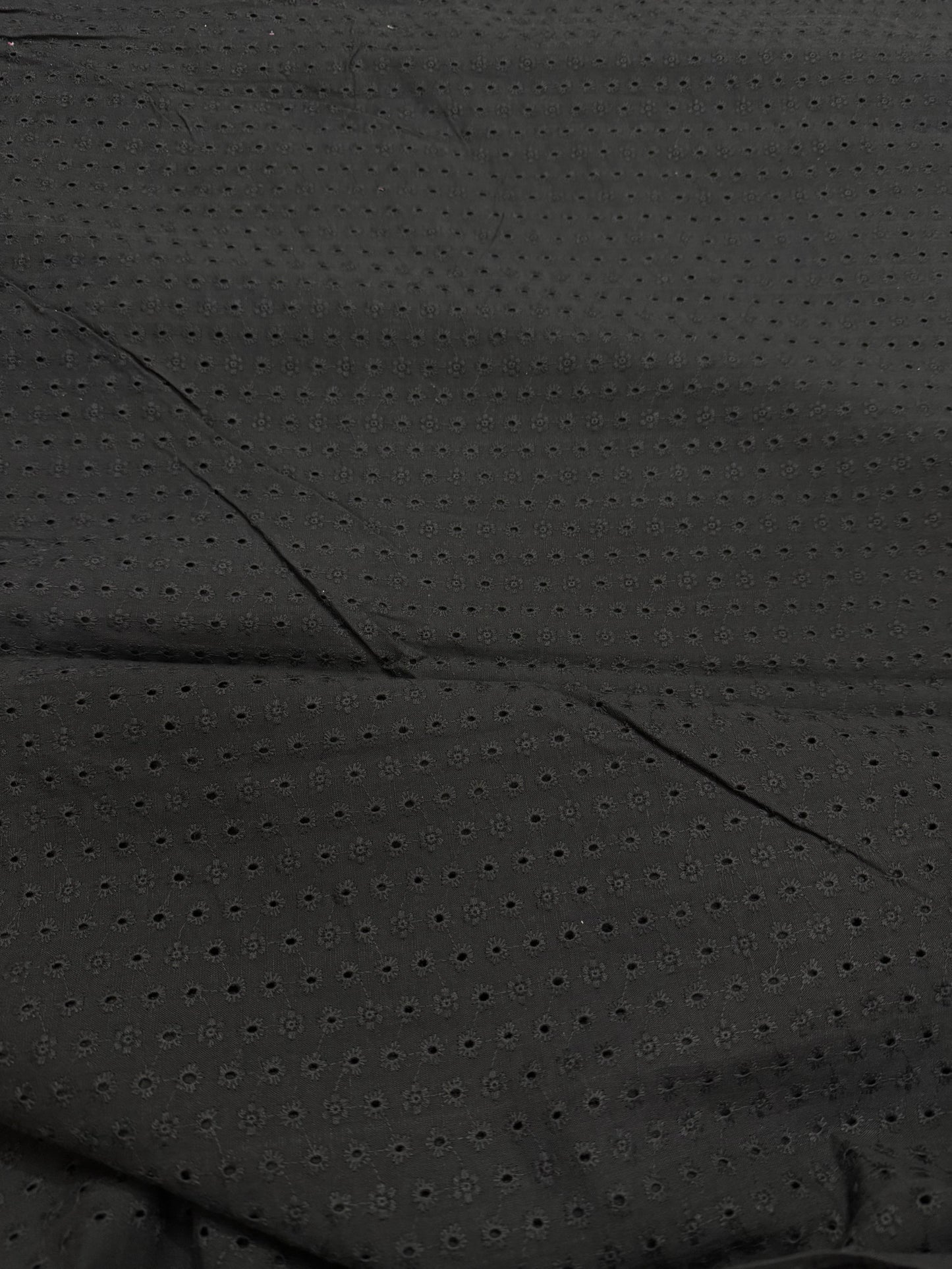 Buy Linen Black Hakoba Flowery Cutwork