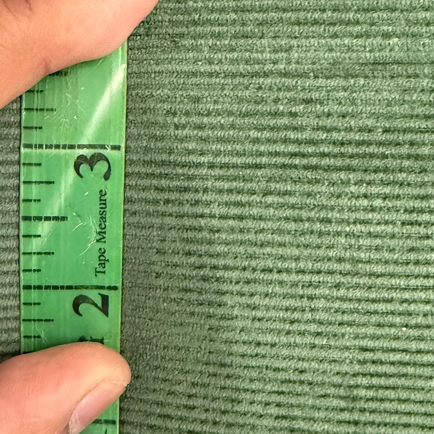 Buy Corduroy Solid Olive Green 10 Wale Fabric