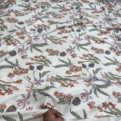 Buy Premium Modal Twill Fern & Flower Printed Fabric