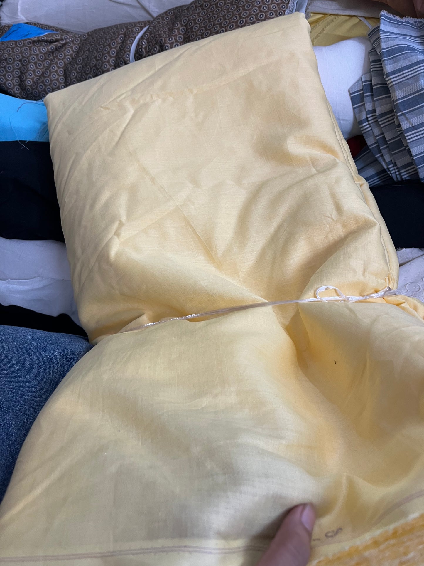 Buy Pure Linen Baby Yellow Fabric